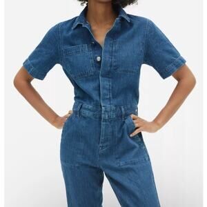Everlane Plus The Supersoft Jeans Overall Blue Size 14